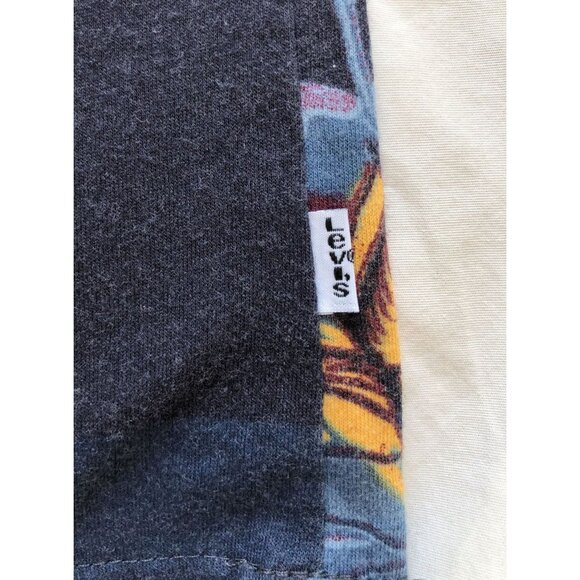 Levis Floral Tank Top Mens Large White Tab Tropical Vacation Beach Surf Summer - Picture 4 of 6